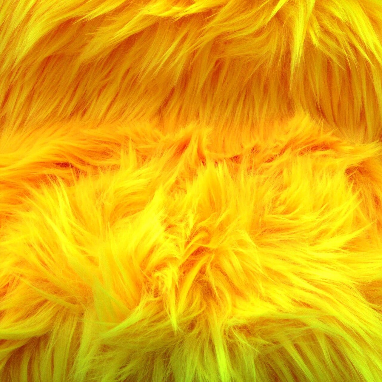 1 Yard Dark Yellow Faux Fur Fabric 60 Inch Wide Plush Shaggy Textile for DIY & Interior Design